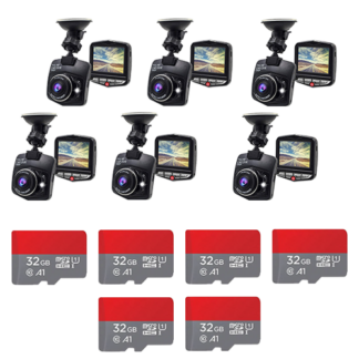 6x [DASH CAM] AND 6x [32 GB SD CARDS]