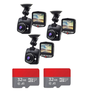 3x DASH CAM AND 2x 32GB SD CARDS
