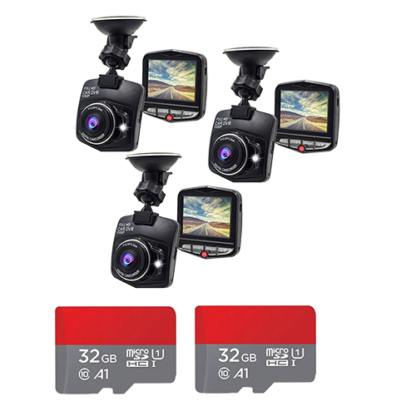 3x DASH CAM AND 2x 32GB SD CARDS